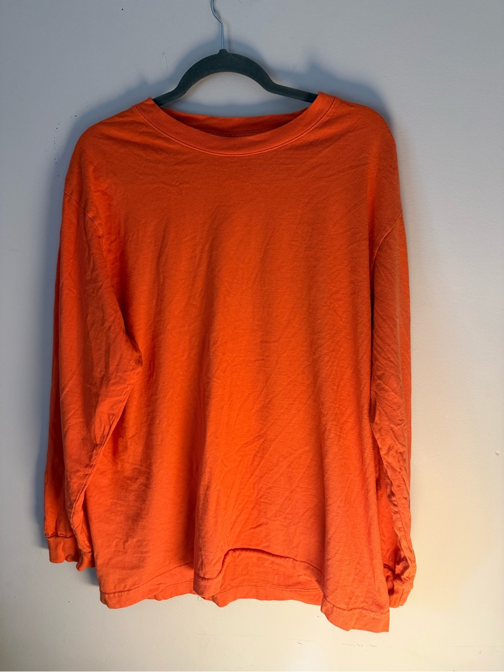 Long Sleeve Boxier Trash Tee - Orange